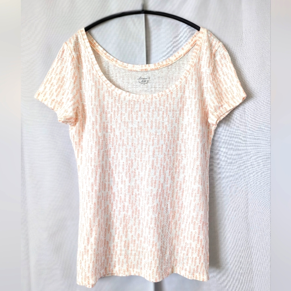 Loft breezy linen scoop neck